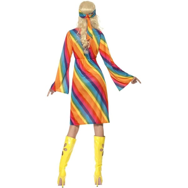 Smiffys Womens/Ladies Hippie Rainbow Costume Set