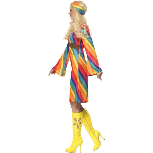 Smiffys Womens/Ladies Hippie Rainbow Costume Set