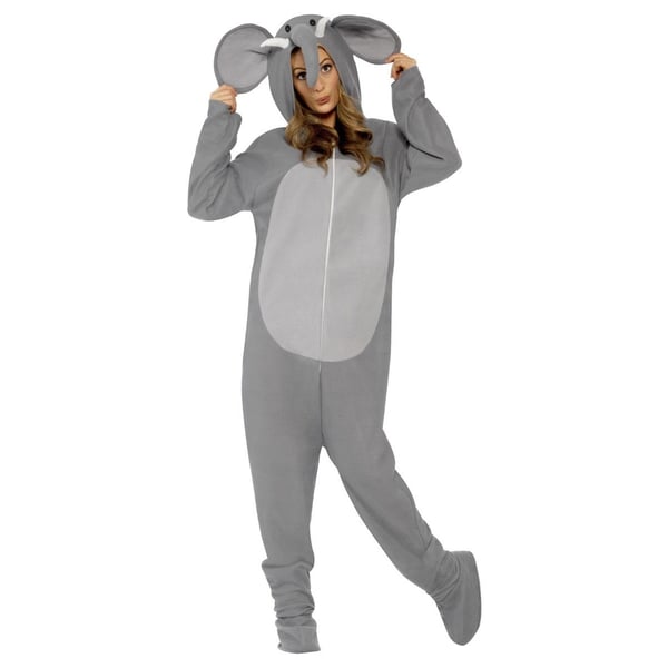 Smiffys Unisex Adult Elephant Hooded Costume