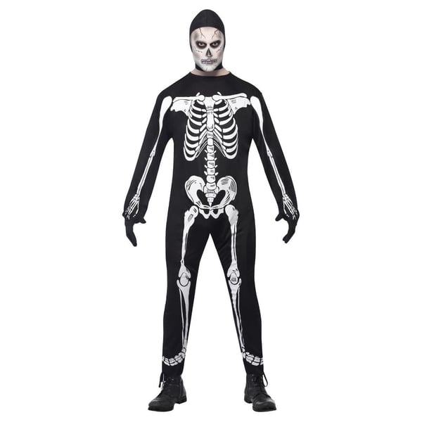 Smiffys Unisex Adult Skeleton Halloween Costume Set