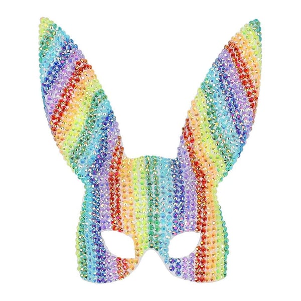 Fever Unisex Adult Deluxe Bunny Jewelled Studded Mask