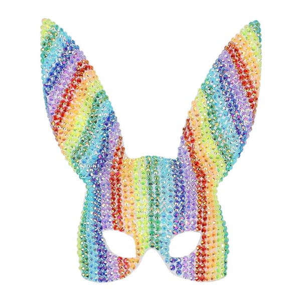 Fever Unisex Adult Deluxe Bunny Jewelled Studded Mask
