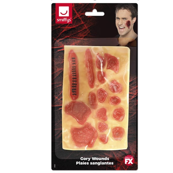 Smiffys Gory Wound Halloween Costume Make-Up (Pack of 12)
