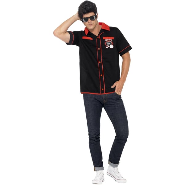 Smiffys Unisex Adult 50s Bowling Shirt
