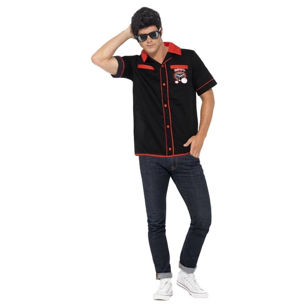 Smiffys Unisex Vuxen 50-tals Bowlingskjorta