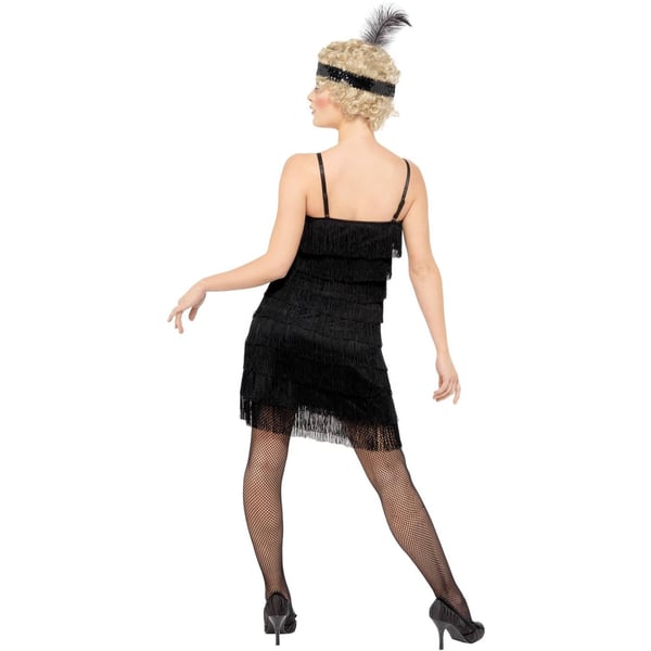 Smiffys Womens/Ladies Deluxe Flapper Fringe Costume Set