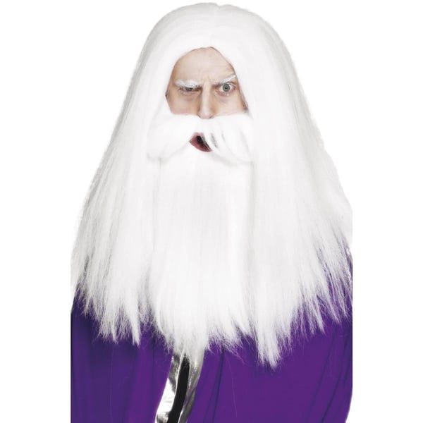Smiffys Magician Beard & Wig Set
