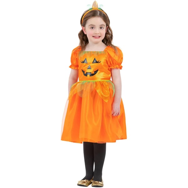 Smiffys tyttöjen kurpitsa Halloween-asu setti