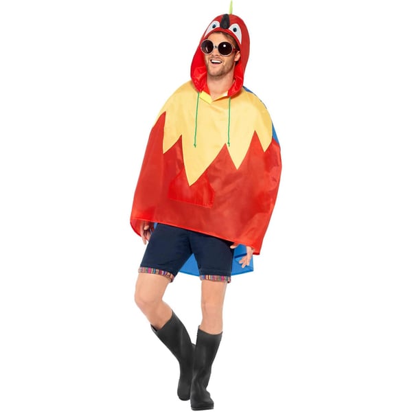 Smiffys Unisex Adult Parrot Party Poncho