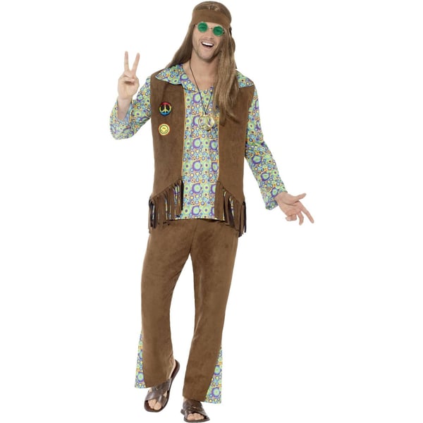 Smiffys Mens 60s Hippie Costume Set