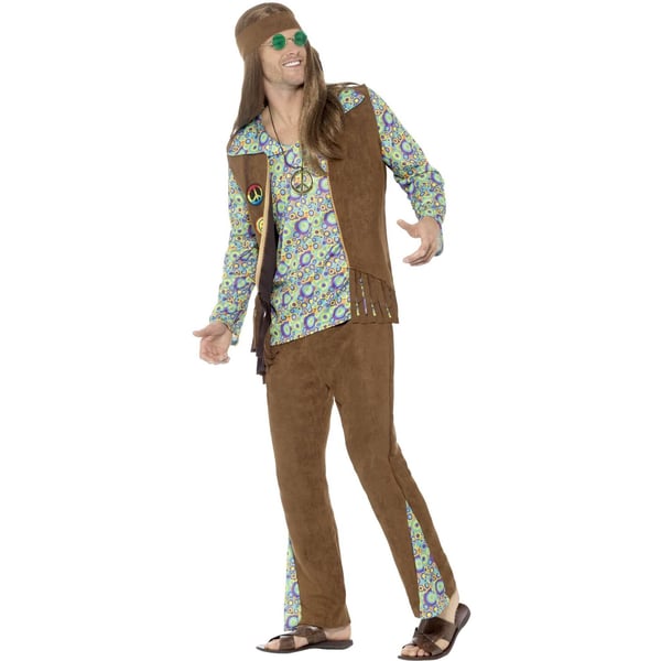 Smiffys Mens 60s Hippie Costume Set