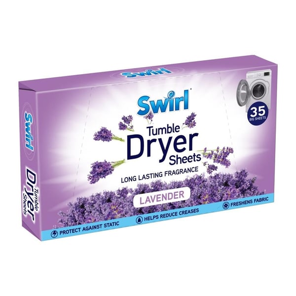 Swirl Lavender Dryer Sheets (Pack of 35)