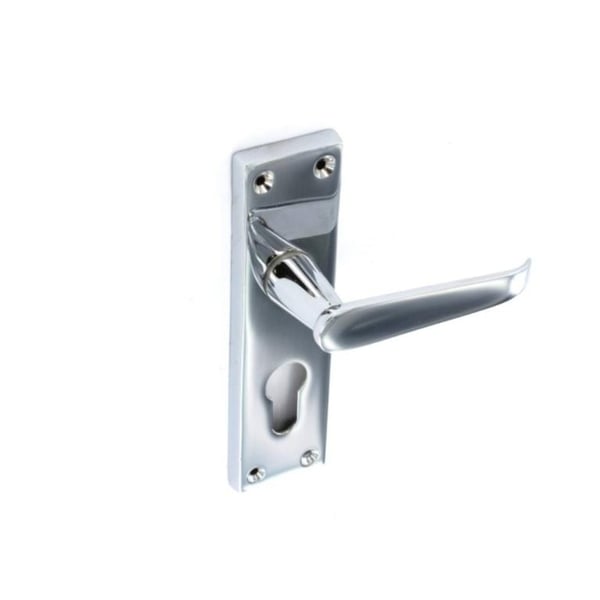 Securit Chrome Euro Lock Handle (Pack of 2)