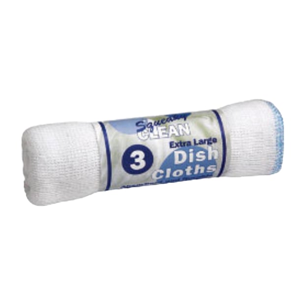 Squeaky Clean Extra Large Dish Cloths (Pack of 3)