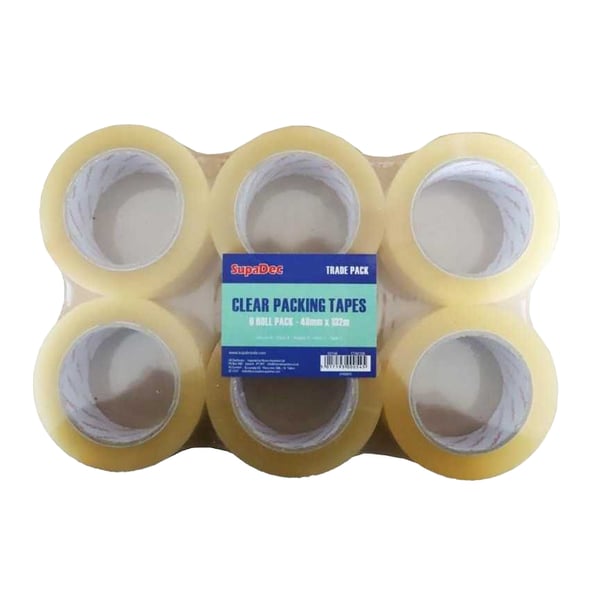 SupaDec Klar tape (pakke med 6 stk.)