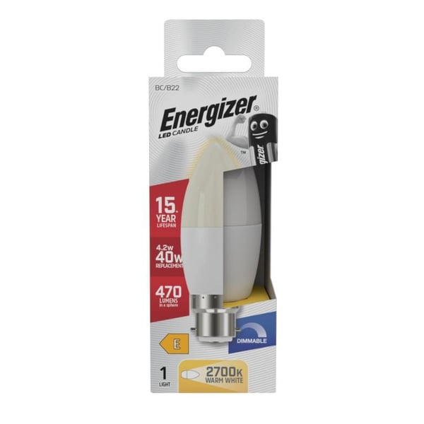 Energizer BC / B22 LED Candle Bulb