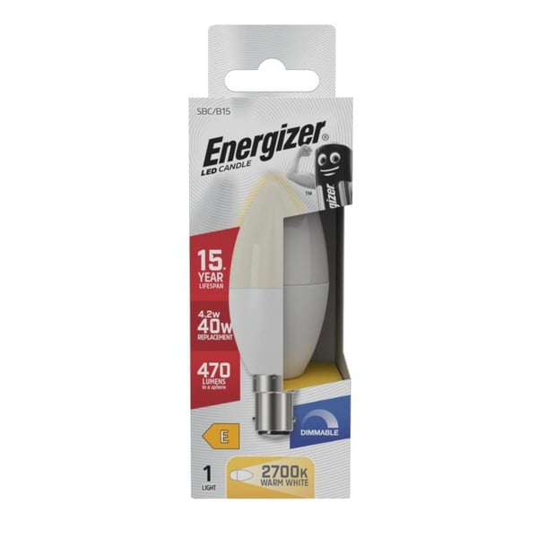 Energizer B15 SBC LED Candle Bulb
