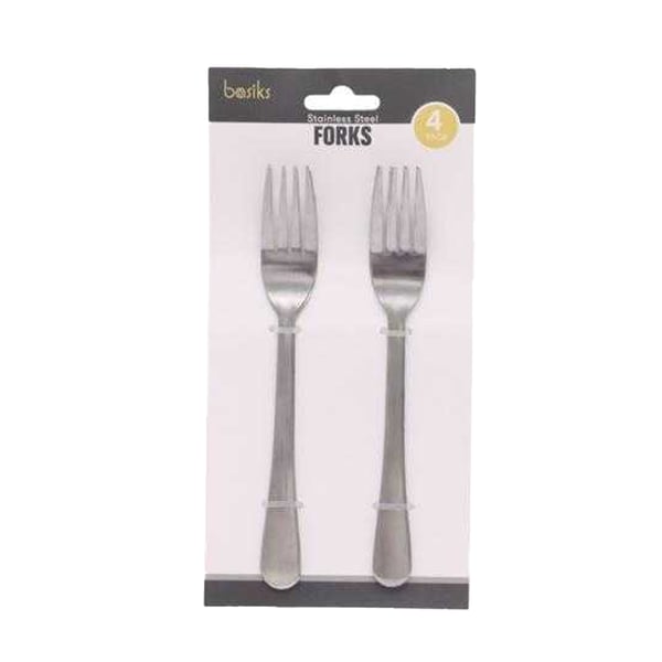 Basiks Stainless Steel Forks (Pack of 4)