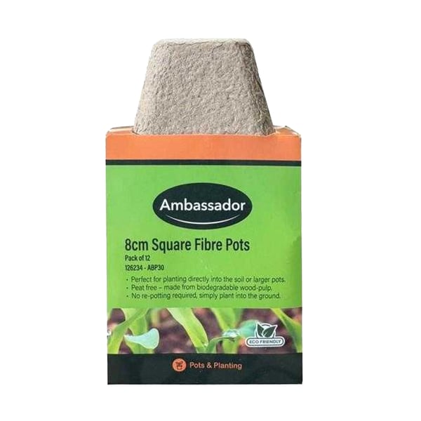 Ambassador Square Fibre Grow Pot (Pack of 12)