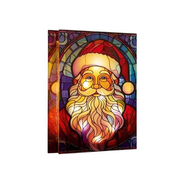 Premier Glass Santa LED Christmas Decoration