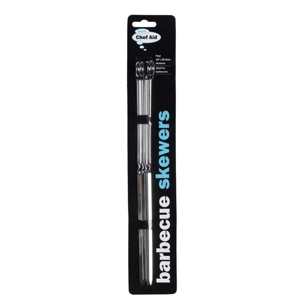 Chef Aid Metal Barbecue Skewers (Set of 4)
