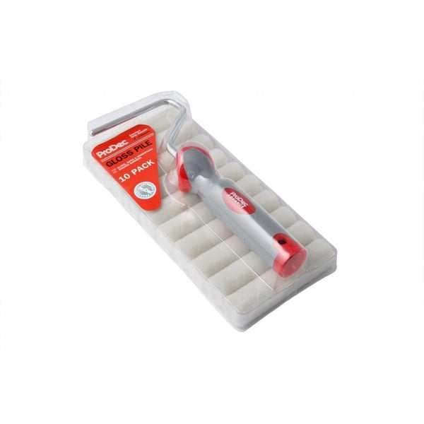 ProDec 4 Gloss Mini Rollers & Frame (Pack Of 10)