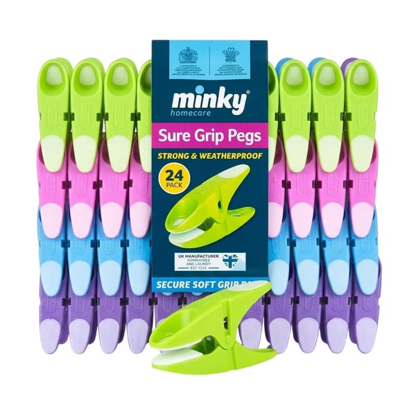 Minky Sure Grip Tvättklämmor (24-pack)