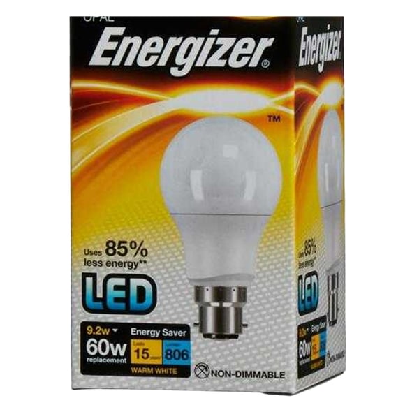 Energizer LED GLS 806lm Opaali 9.2w Lamppu B22 2700k