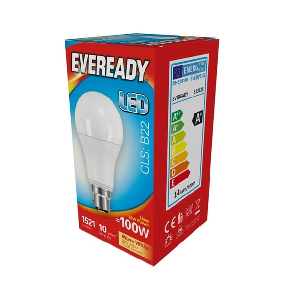 Eveready LED GLS B22 Bulb