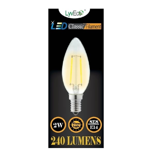 Lyveco SES LED-glødelampe til stearinlys