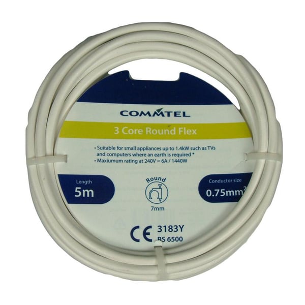 Commtel 3 kerne Round Flex 0,75mm2