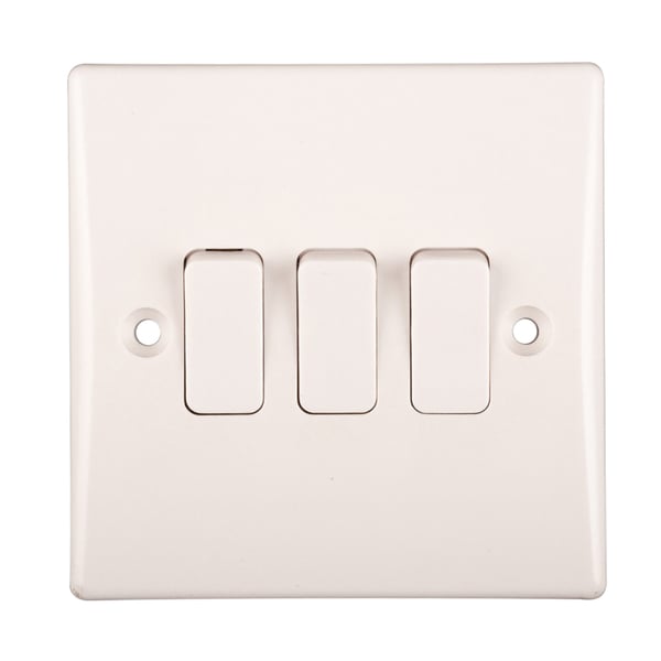 Dencon Slimline 10A 2-vejsafbryder til BS3676