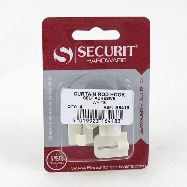 Securit Curtain Hooks (Pack of 4)