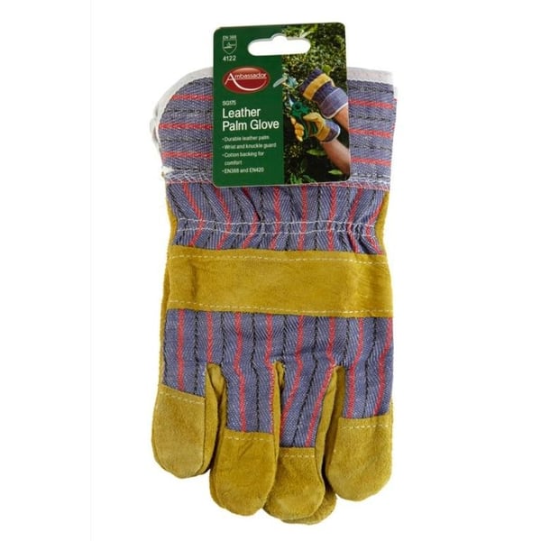Ambassador Unisex Adult Leather Palm Gardening Gloves