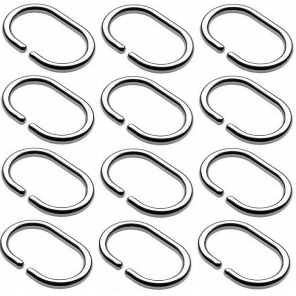 Croydex Duschdraperiringar i krom (12-pack)