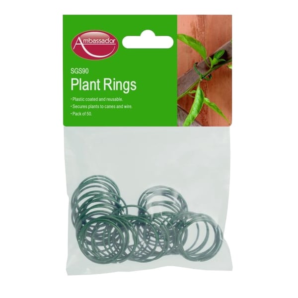 Ambassador Coated Plant Rings (Pack of 50)