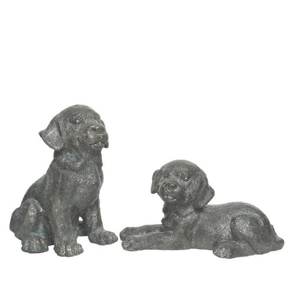 Kaemingk Dog Poly Magnesium Animal Figure (Pack of 2)