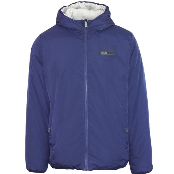 Plein Sport Unisex Vuxen Vändbar Vadderad Jacka med Patch
