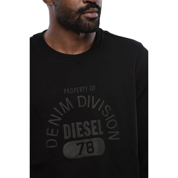 Diesel Unisex Adult Division Logo Denim Sweatshirt