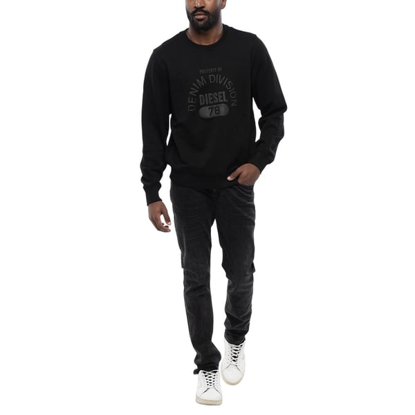 Diesel Unisex Adult Division Logo Denim Sweatshirt