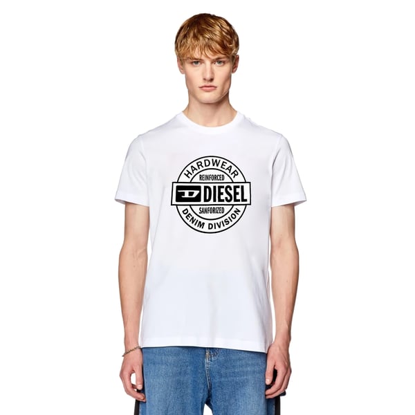 Diesel Mens Hardware Circle Logo T-Shirt