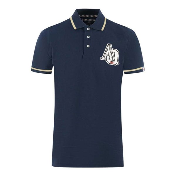 Aquascutum Unisex Adult AQ 1851 Embroidered Tipped Polo Shirt