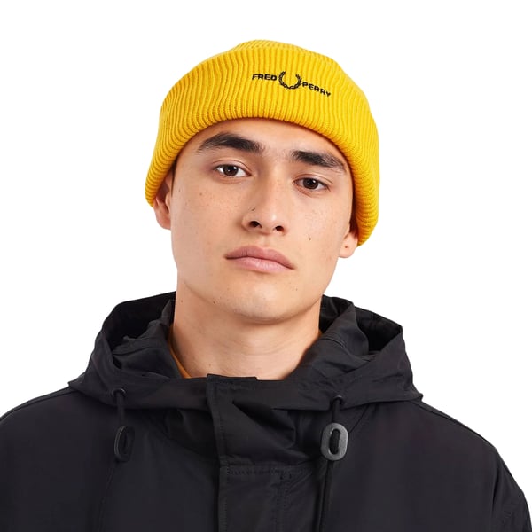Fred Perry Unisex Adult Graphic Logo Beanie