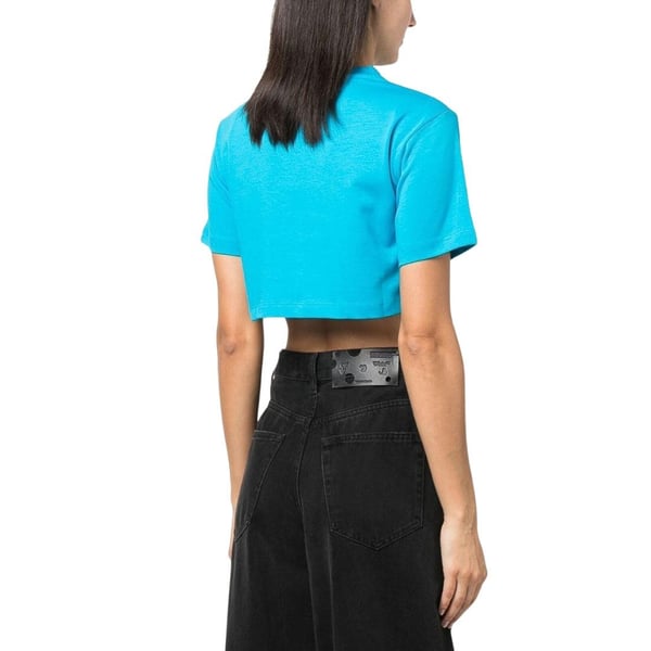 Off White Womens/Ladies Helvetica Crop T-Shirt