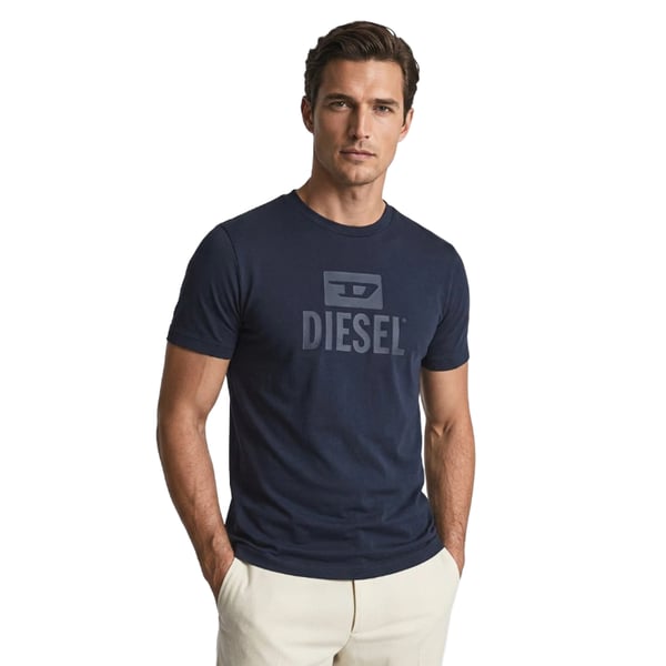 Diesel Herr Monotone Logotyp T-shirt