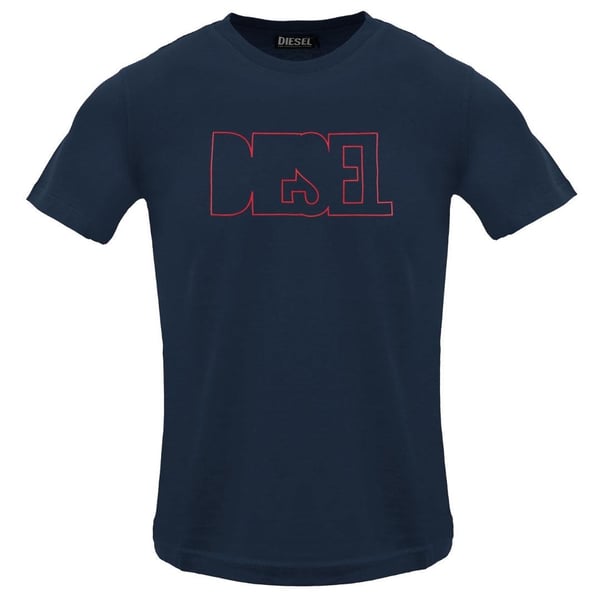 Diesel Herr T-shirt med logotypkontur