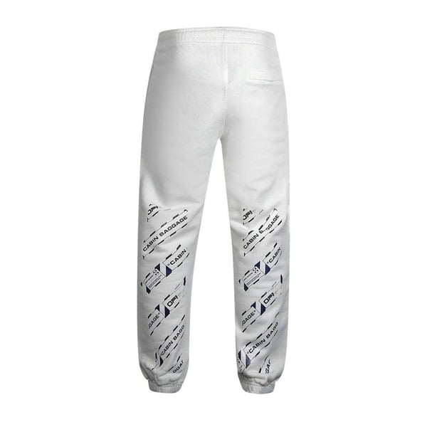 Off-White Mens Airport Logo Taped Jogging Bottoms