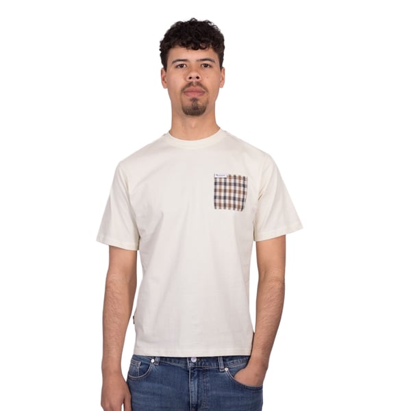 Aquascutum Mens Checked Chest Pocket Active T-Shirt