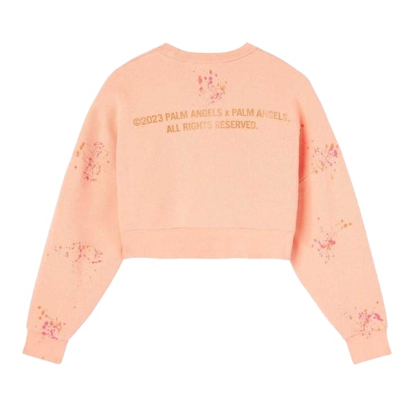 Palm Angels Womens/Ladies Painted Cropped Sweatshirt