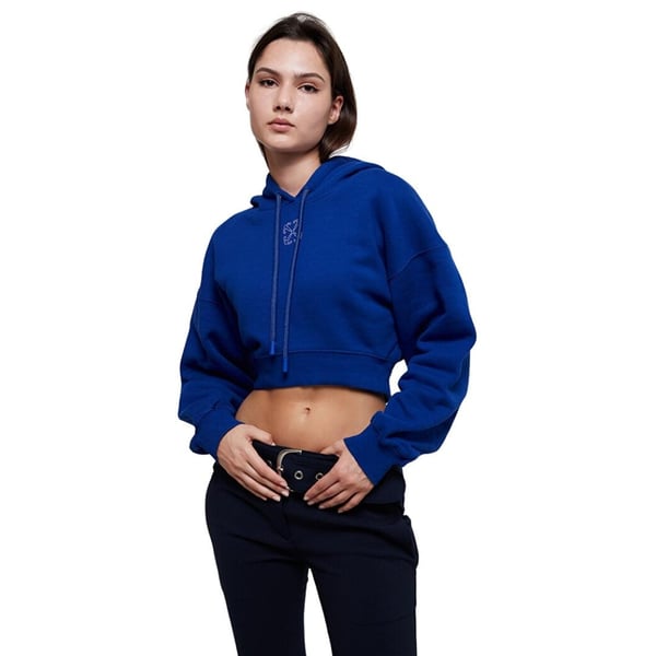 Off-White Womens/Ladies Embr Arrow Cropped Hoodie